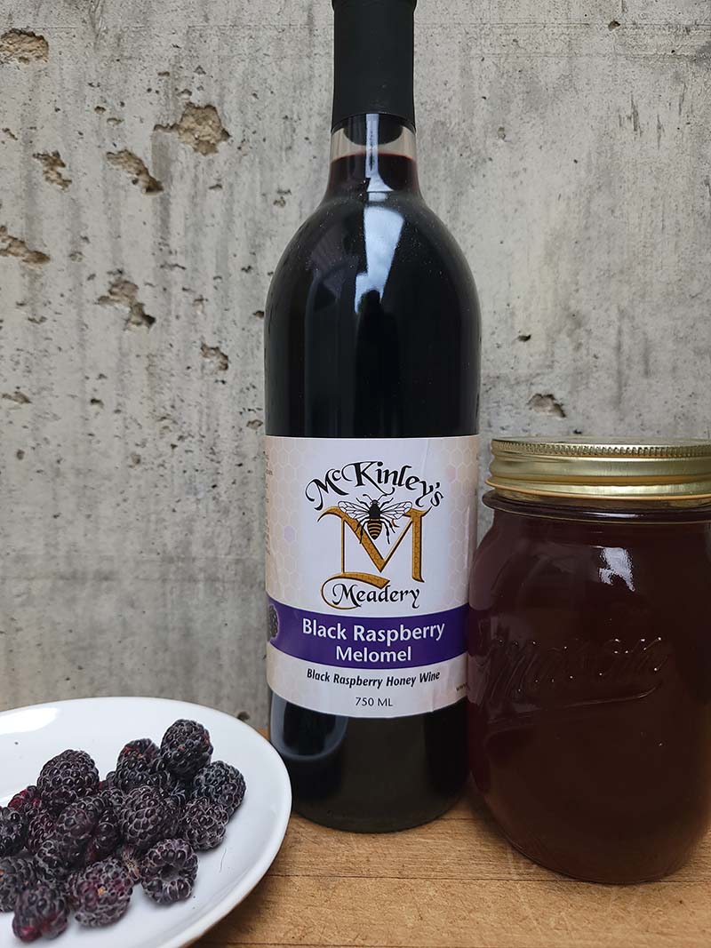 Black Raspberry Melomel McKinley's Meadery Apiary and Honey Farm