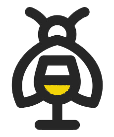 bee and wine icon